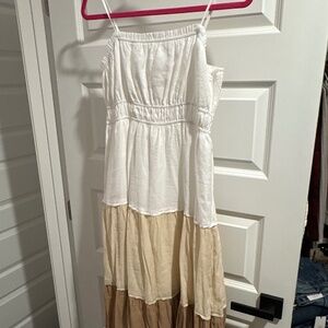 Wishlist Cream Color Block Dress Size L